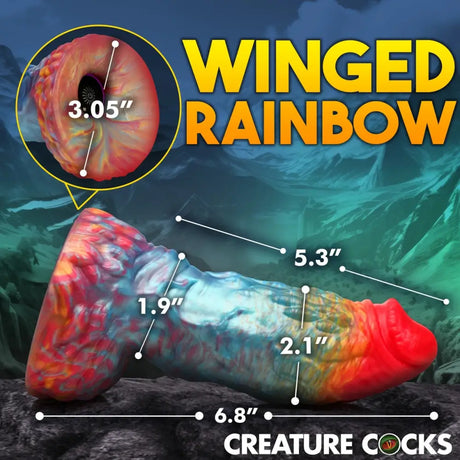 Creature Cocks Rainbow Phoenix Vibrating Silicone Dildo - Save 10% - United Kingdom Stoke-on-trent
