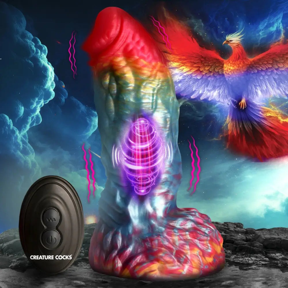 Creature Cocks Rainbow Phoenix Vibrating Silicone Dildo - Save 10% - United Kingdom Stoke-on-trent