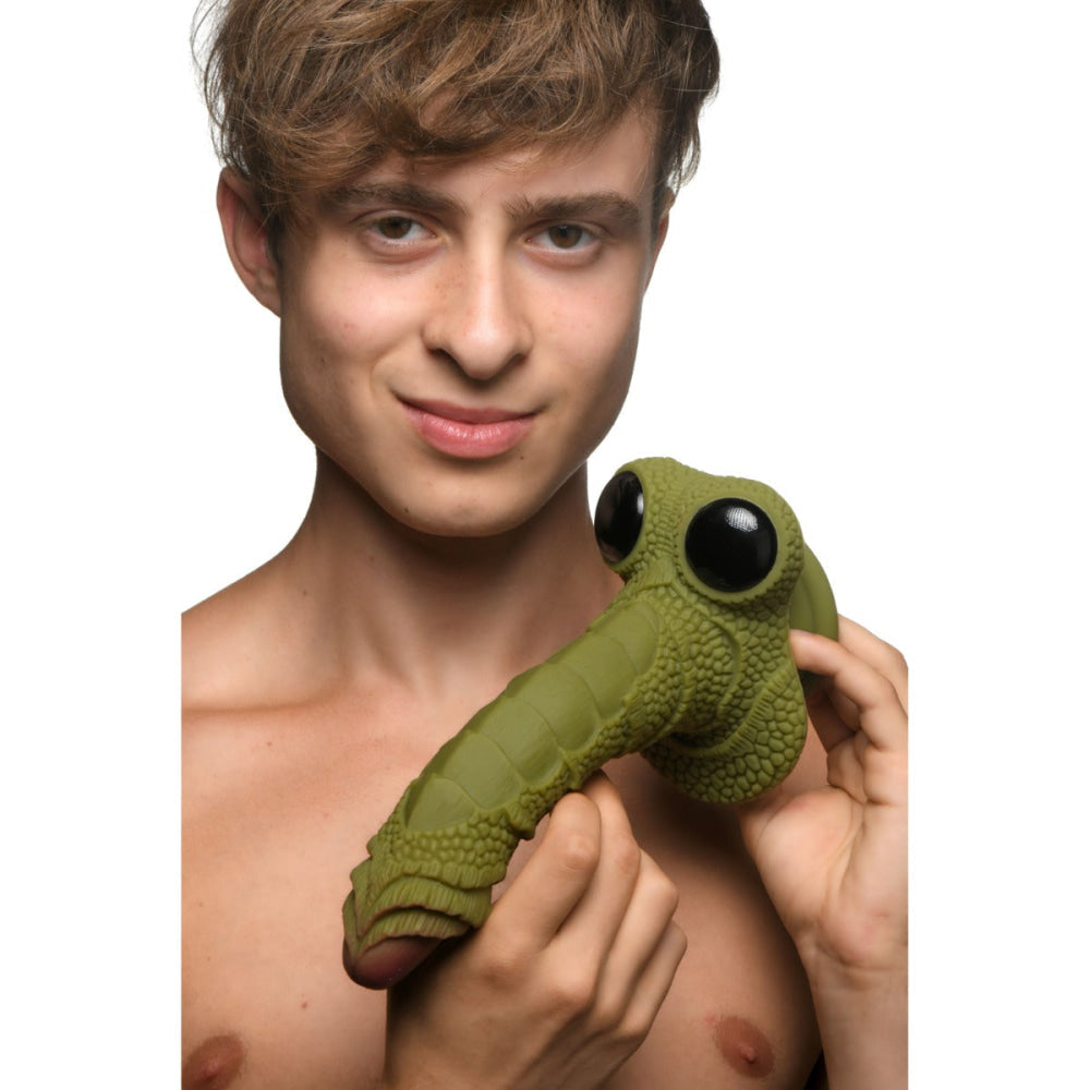 Creature Cocks Swamp Monster Scaly Silicone Dildo Green