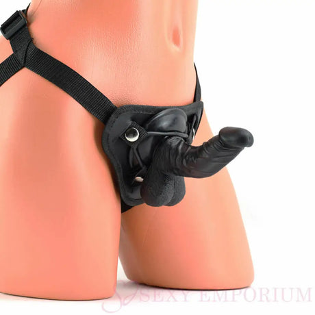 Curved 5.5 Inch Black Dildo Strap-on Kit - Save 30% - Strap-on - Fast Shipping - Sale United Kingdom Stoke-on-trent