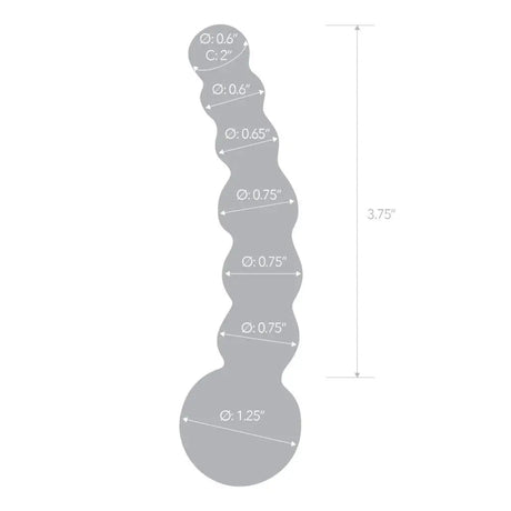 Curved Bubble Glass Dildo Save 20% Fast Shipping United Kingdom Stoke on Trent