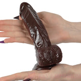 Curved G-spot Realistic Dildo Brown 5.5 Inch - Sex Toys - Save 15% - G-spot - Fast - United Kingdom Stoke-on-trent
