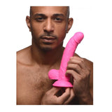 Curved Suction Cup Dildo Pink