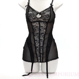 Dainty Black Lace and Mesh Panel Bustier - Save 15% - Fast Shipping - Sale United Kingdom Stoke-on-trent
