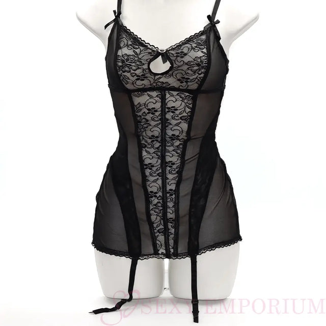 Dainty Black Lace and Mesh Panel Bustier - Save 15% - Fast Shipping - Sale United Kingdom Stoke-on-trent