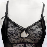 Dainty Black Lace and Mesh Panel Bustier - Save 15% - Fast Shipping - Sale United Kingdom Stoke-on-trent