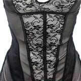 Dainty Black Lace and Mesh Panel Bustier - Save 15% - Fast Shipping - Sale United Kingdom Stoke-on-trent