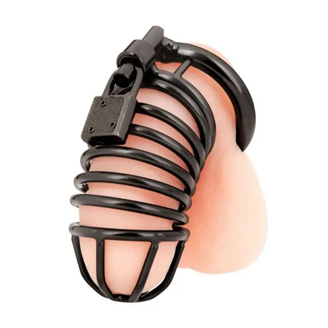 Deluxe Chastity Cock Cage - Black - Sex Toys - Save 25% - Deluxe Chastity Cock Cage - Black - Fast Shipping - Sale United Kingdom