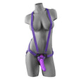 Dillio Strap on Suspender Harness with Silicone 7 Inch Purple - Save 25% - on with - Fast - Dildo United Kingdom Stoke-on-trent