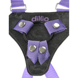 Dillio Strap On Suspender Harness With Silicone 7 Inch Purple Do