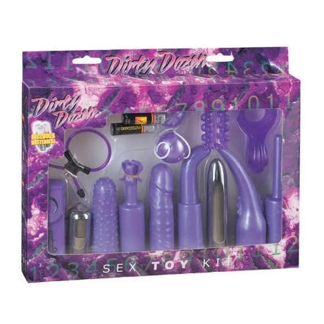 Dirty Dozen 12 Piece Vibrator Dildo Duo Balls Couples Unisex Sex Toy Kit for Women Men Adult - Original Sexy Emporium United Kingdom