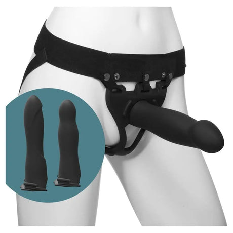 Doc Johnson Body Extensions Hollow Strap on 4 Piece Set Black - Save 30% - on - Fast - Sale United Kingdom Stoke-on-trent