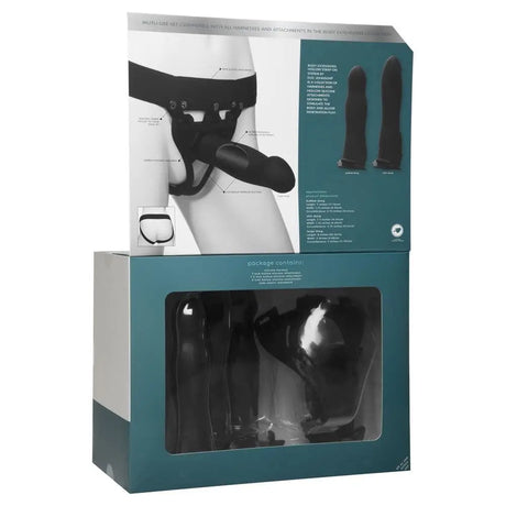 Doc Johnson Body Extensions Hollow Strap on 4 Piece Set Black - Save 30% - on - Fast - Sale United Kingdom Stoke-on-trent