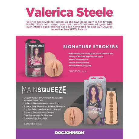 Doc Johnson Main Squeeze Valerica Steele Ultraskyn Stroker Pussy - Save 25% - Ultraskyn - Sale United Kingdom Stoke-on-trent