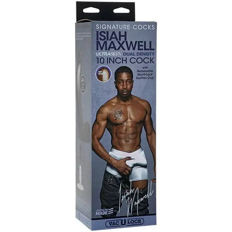 Doc Johnson Signature Cocks Isiah Maxwell Ultraskyn Cock with Removable Vac-u-lock Suction Cup (10’’) - Save 15% - Dildo United Kingdom