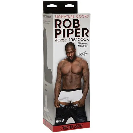 Doc Johnson Signature Cocks Rob Piper Ultraskyn Realistic Cock with Removable Vac-u-lock Suction Cup (10.5’’) - Save 30% - Dildo United