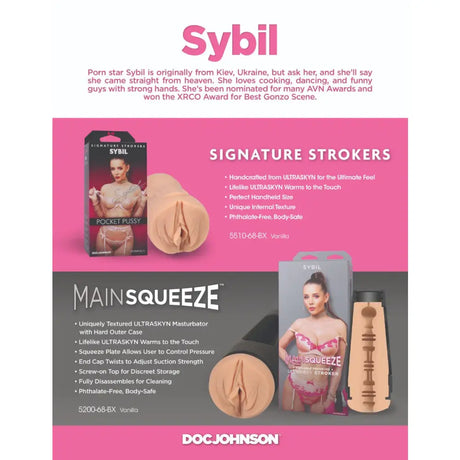 Doc Johnson Signature Strokers Sybil Ultraskyn Pocket Pussy - Ultraskyn - Fast - Sale United Kingdom Stoke-on-trent