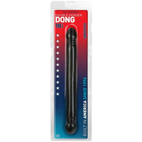 Doc Johnson Smooth Double Header Black 18in - Save 20% - Fast Shipping - Dildo United Kingdom Stoke-on-trent