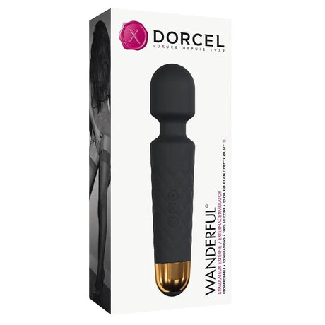 Dorcel Wanderful Wand Black - Save 30% - Fast Shipping - Vibrator United Kingdom Stoke-on-trent