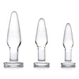 Dosha 3 Piece Glass Anal Plug Kit - Save 30% - Fast Shipping - Sale United Kingdom Stoke-on-trent