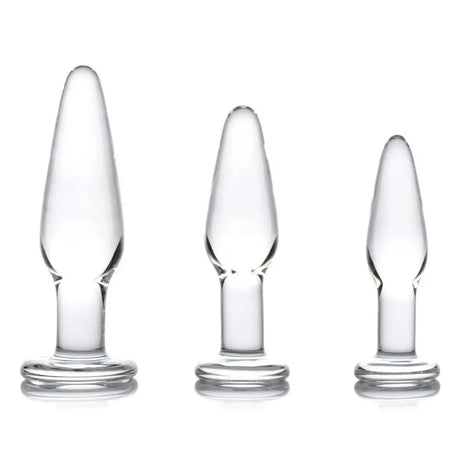 Dosha 3 Piece Glass Anal Plug Kit - Save 30% - Fast Shipping - Sale United Kingdom Stoke-on-trent