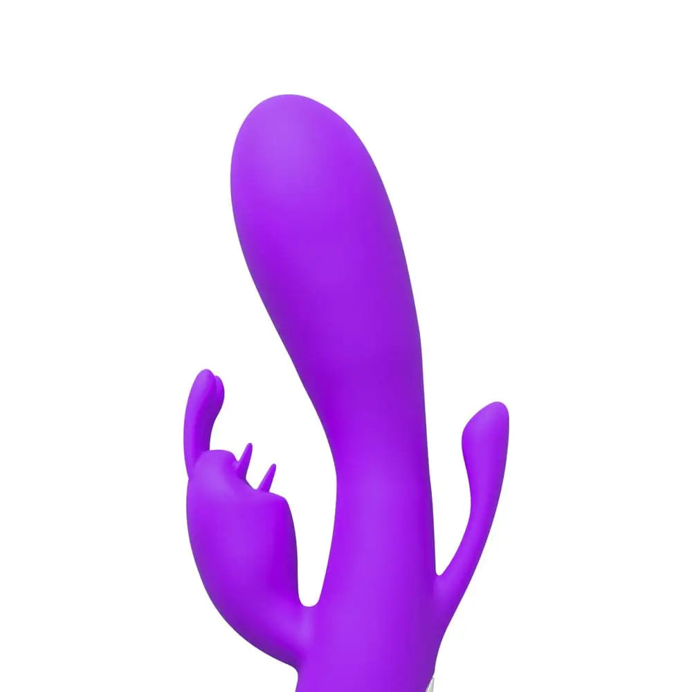 Double Bunny 12 Speed Silicone Vibe Purple - Save 15% - Speed - Fast Shipping - Vibrator United Kingdom Stoke-on-trent