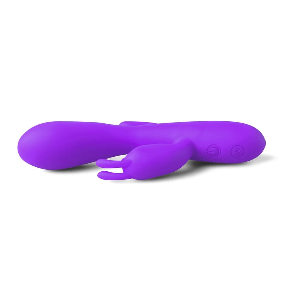 Double Bunny 12 Speed Silicone Vibe Purple - Save 30% - Vibrator