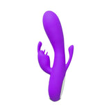 Double Bunny 12 Speed Silicone Vibe Purple - Save 30% - Vibrator