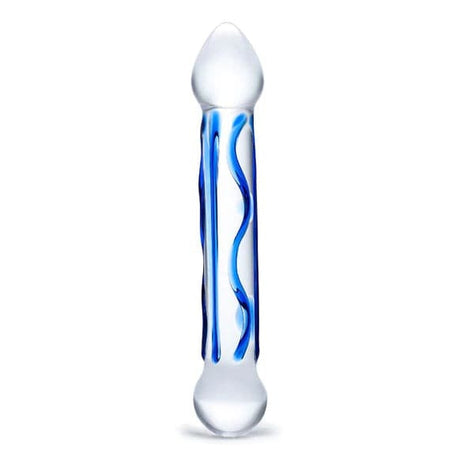 Double Ended Blue Glass Dildo