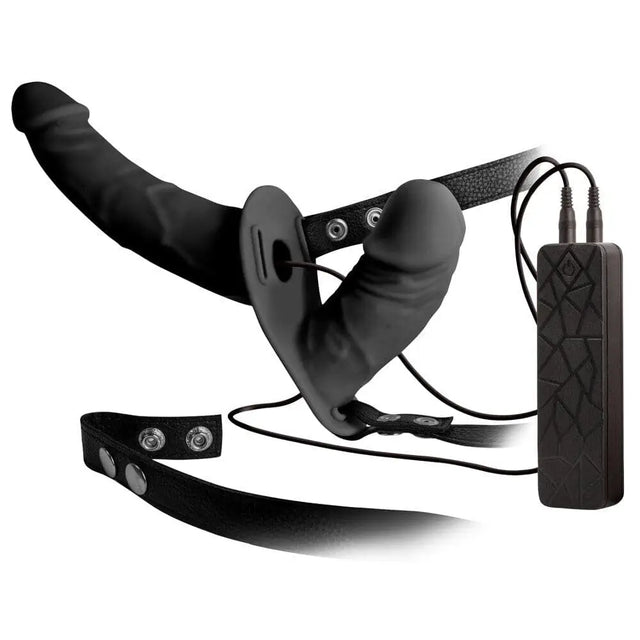 Double Thruster Vibrating Ended Dildo with Harness - Save 30% - with - Fast - United Kingdom Stoke-on-trent