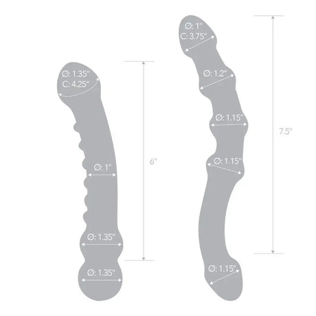 Double Trouble Glass Dildo Set - Save 30% - Fast Shipping - United Kingdom Stoke-on-trent
