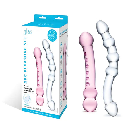 Double Trouble Glass Dildo Set - Save 30% - Fast Shipping - United Kingdom Stoke-on-trent