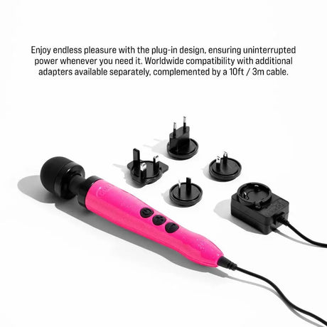 Doxy Die Cast Wand Massager 3 Hot Pink - Save 30% - Hot Pink - Fast Shipping - Vibrator United Kingdom Stoke-on-trent