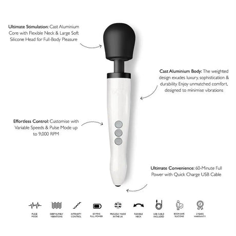 Doxy Die Cast Wand Rechargeable Star Dust - Save 30% - Fast Shipping - Vibrator United Kingdom Stoke-on-trent