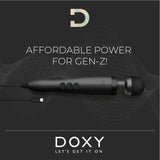 Doxy Wand 3 Black Usb Powered Vibrating Massaging - Save 25% - Usb - Fast Shipping - Vibrator United Kingdom Stoke-on-trent