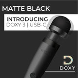 Doxy Wand 3 Black Usb Powered Vibrating Massaging - Save 25% - Usb - Fast Shipping - Vibrator United Kingdom Stoke-on-trent