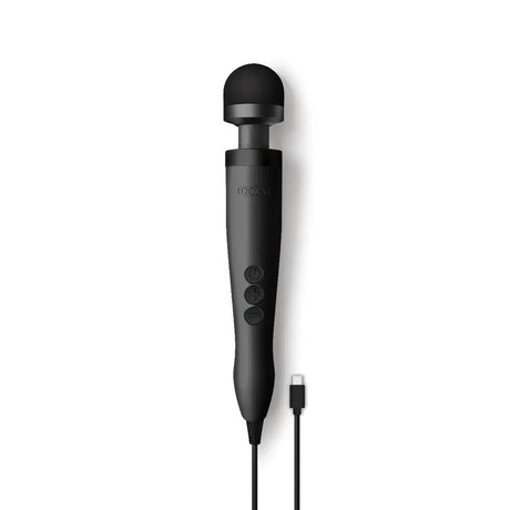 Doxy Wand 3 Black Usb Powered Vibrating Massaging - Save 25% - Usb - Fast Shipping - Vibrator United Kingdom Stoke-on-trent