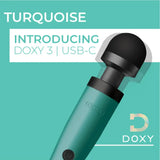Doxy Wand 3 Turquoise Usb Powered - Save 25% - Usb - Fast Shipping - Vibrator United Kingdom Stoke-on-trent