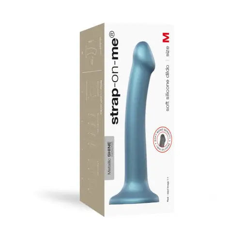 Duck Egg Blue Metallic Shine Mono Density Dildo Medium - Strap Ons - Save 25% - Fast Shipping - United Kingdom Stoke-on-trent