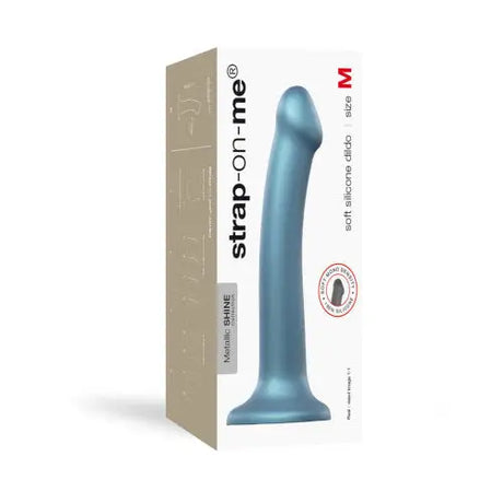 Duck Egg Blue Metallic Shine Mono Density Dildo Medium - Strap Ons - Save 25% - Fast Shipping - United Kingdom Stoke-on-trent