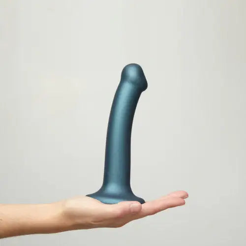 Duck Egg Blue Metallic Shine Mono Density Dildo Medium - Strap Ons - Save 25% - Fast Shipping - United Kingdom Stoke-on-trent