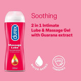 Durex Massage Lube Guarana Stimulating 200ml - Save 30% - Fast Shipping - Sale United Kingdom Stoke-on-trent