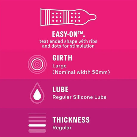 Durex Pleasure me Ribbed and Dotted Condoms 12 Pack - Save 25% - me and - Fast Shipping - Sale United Kingdom Stoke-on-trent