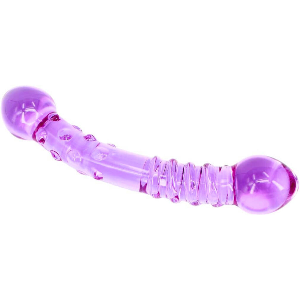 7.4 Inch Purple Passion Double Ended Glass Dildo