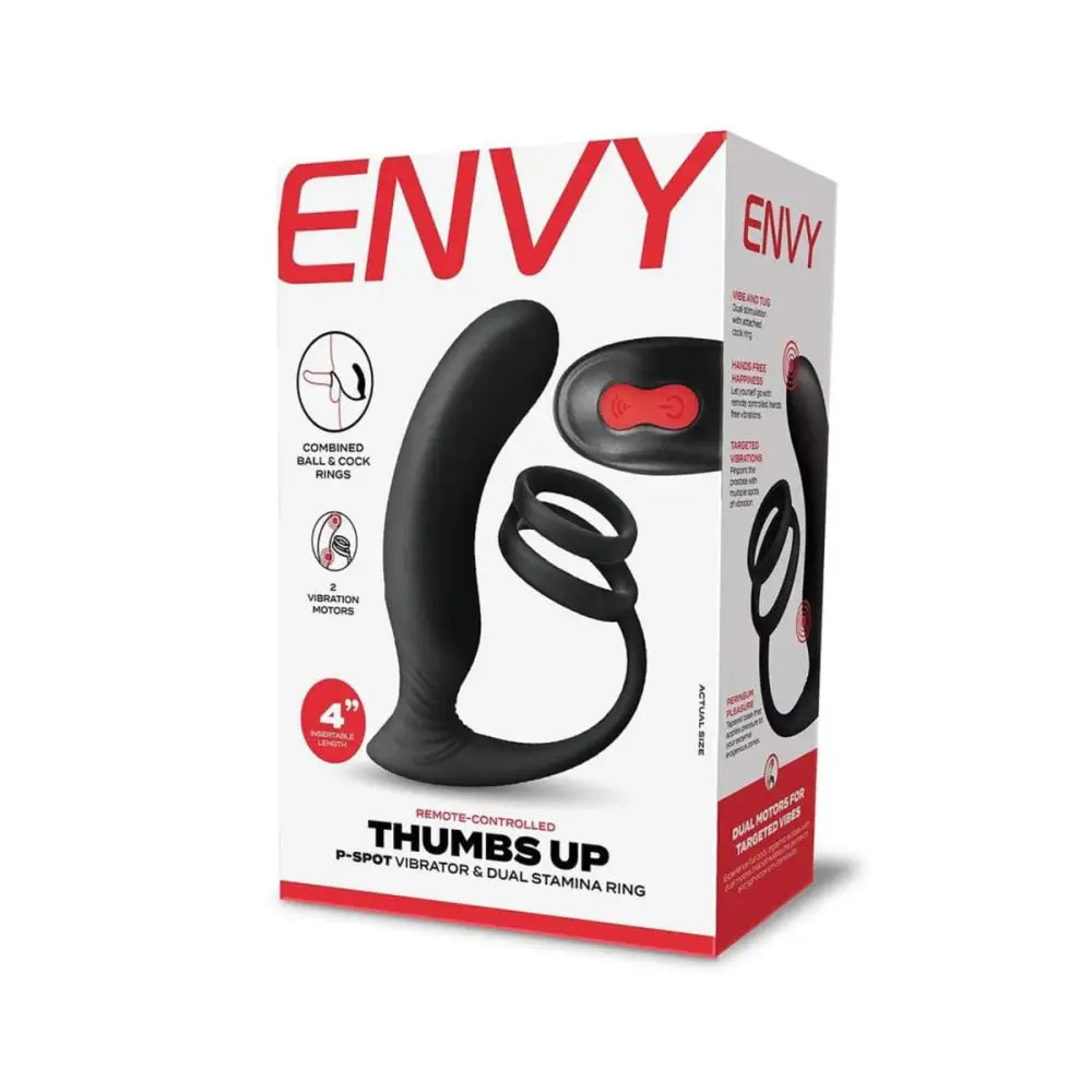 Envy Remote Prostate Vibe & Cock Ring - Save 25% - Envy Remote Prostate Vibe Cock Ring - Fast Shipping - Anal Dildos United Kingdom