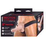 Asistente de erección Hollow Vibrating Strapon Rosa de 6 pulgadas de 6 pulgadas