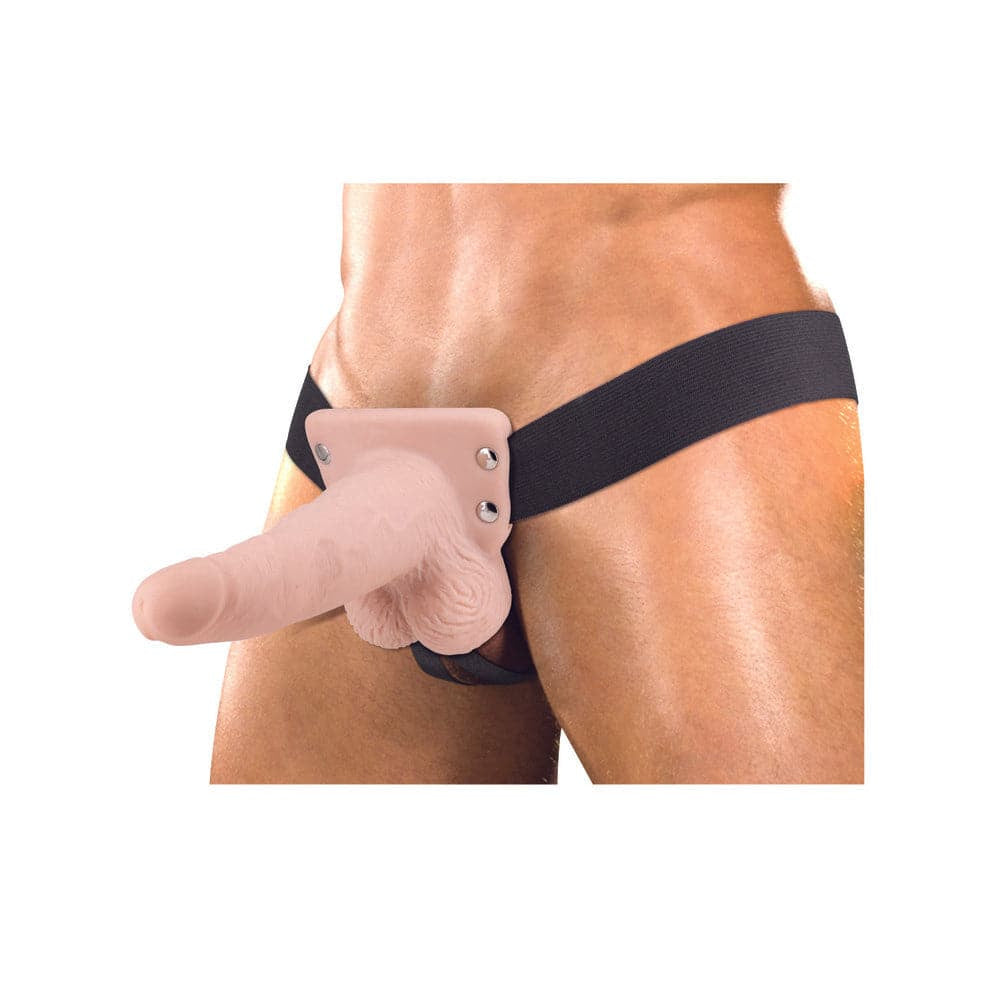 Asistente de erección Hollow Vibrating Strapon Rosa de 6 pulgadas de 6 pulgadas