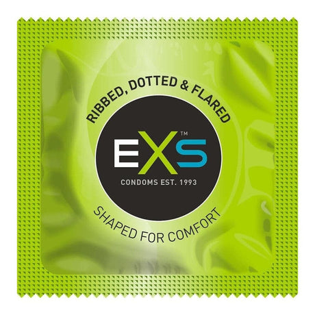 Exs Comfy Fit Ribbed och prickade kondomer 12 Pack