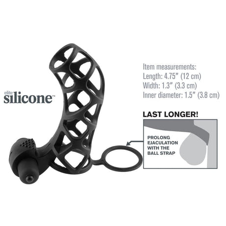 Fantasy Xtensions Silicone Extreme Power Vibrating Cock Cage - Save 30% - Sale