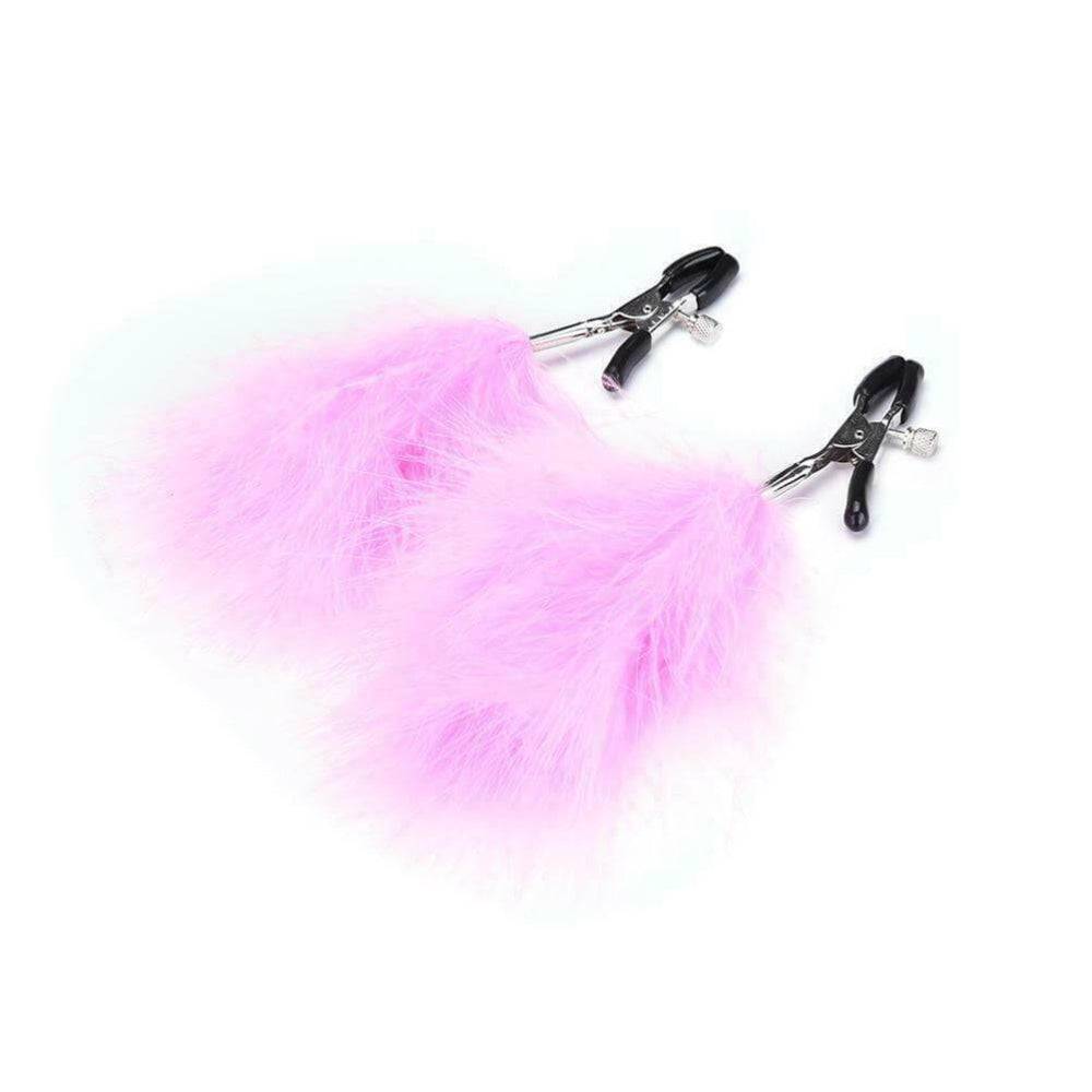 Feather Nipple Clamps - Pink